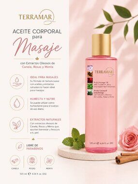 Aceite Corporal para Masaje/Body Oil Massage with Essential Oils